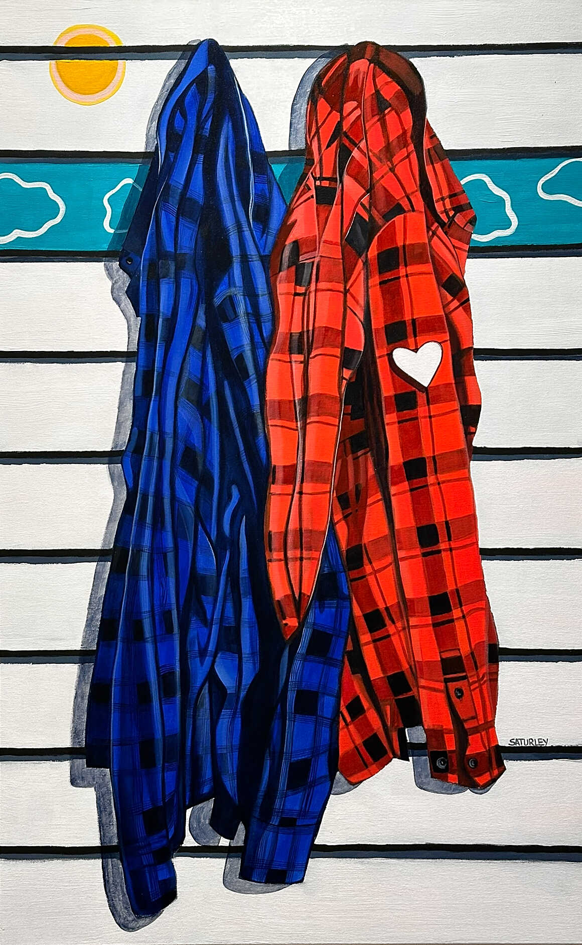 Plaid shirt paintings