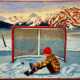 Essence of Outdoor Hockey on Canvas